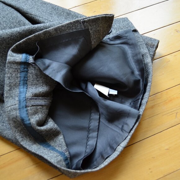 Pendleton Vintage Gray Wool Herringbone Preppy Academia Blazer Jacket Size 2 - Picture 8 of 15